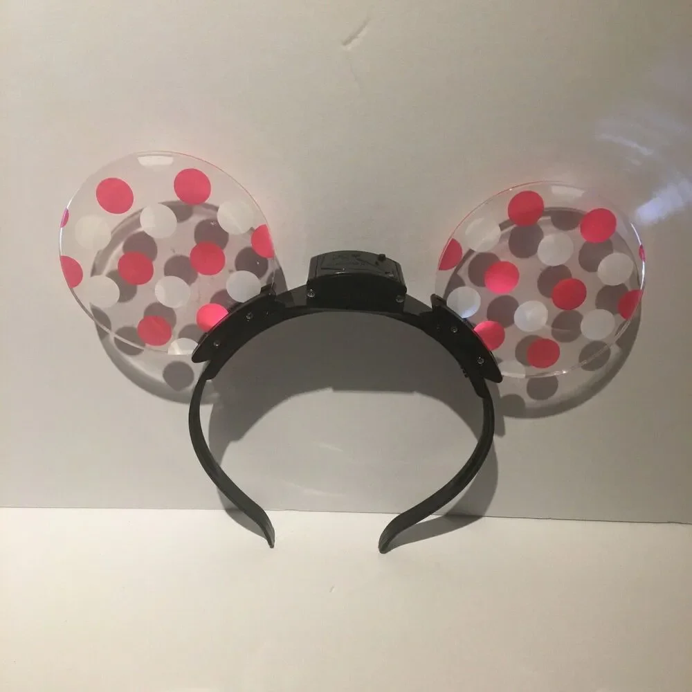 Disney  On Ice Minnie  Mouse  Polka-dot  Flashing Light - Up  Ears  Headband